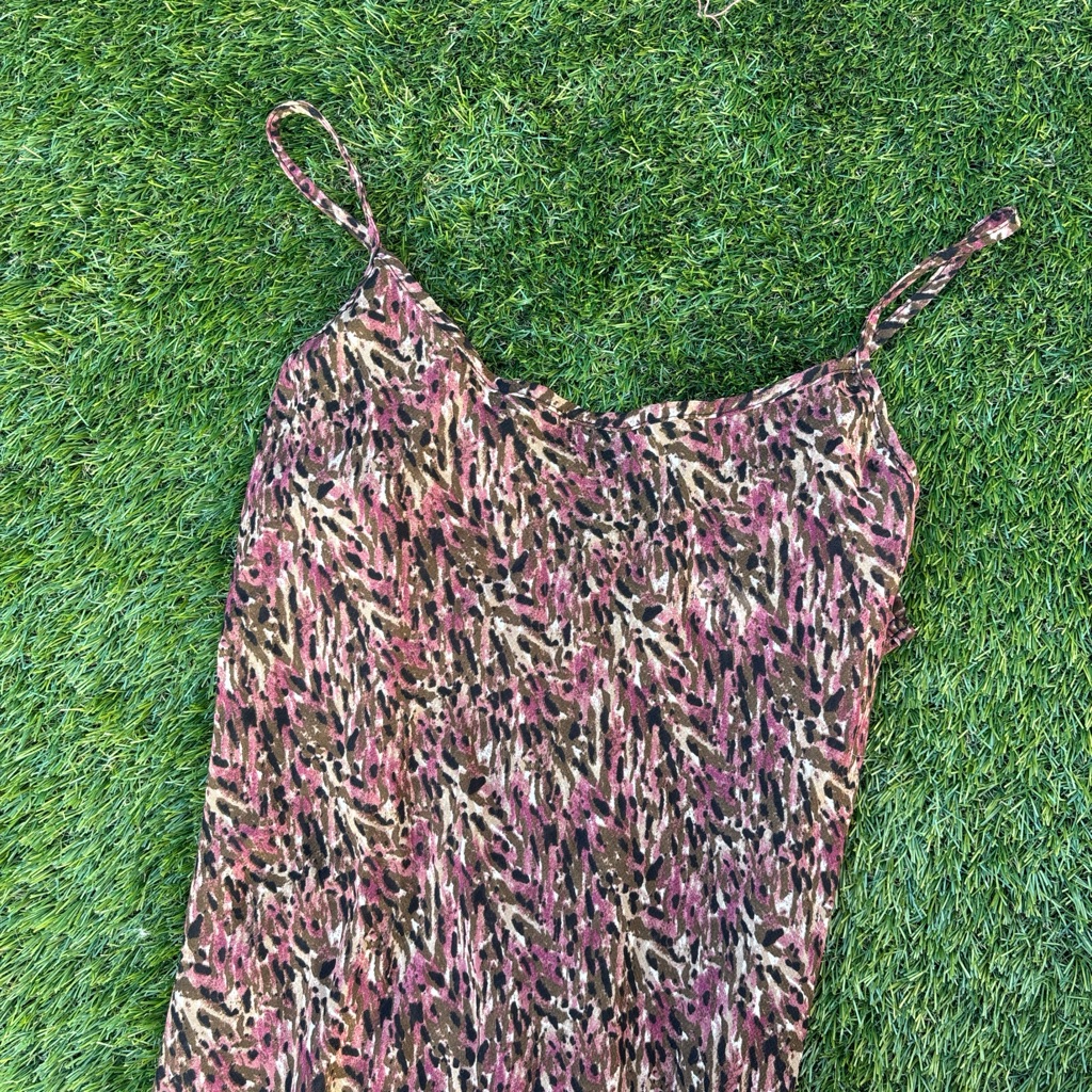 Vintage Victorias Secret Abstract Print Maxi Slip Dress